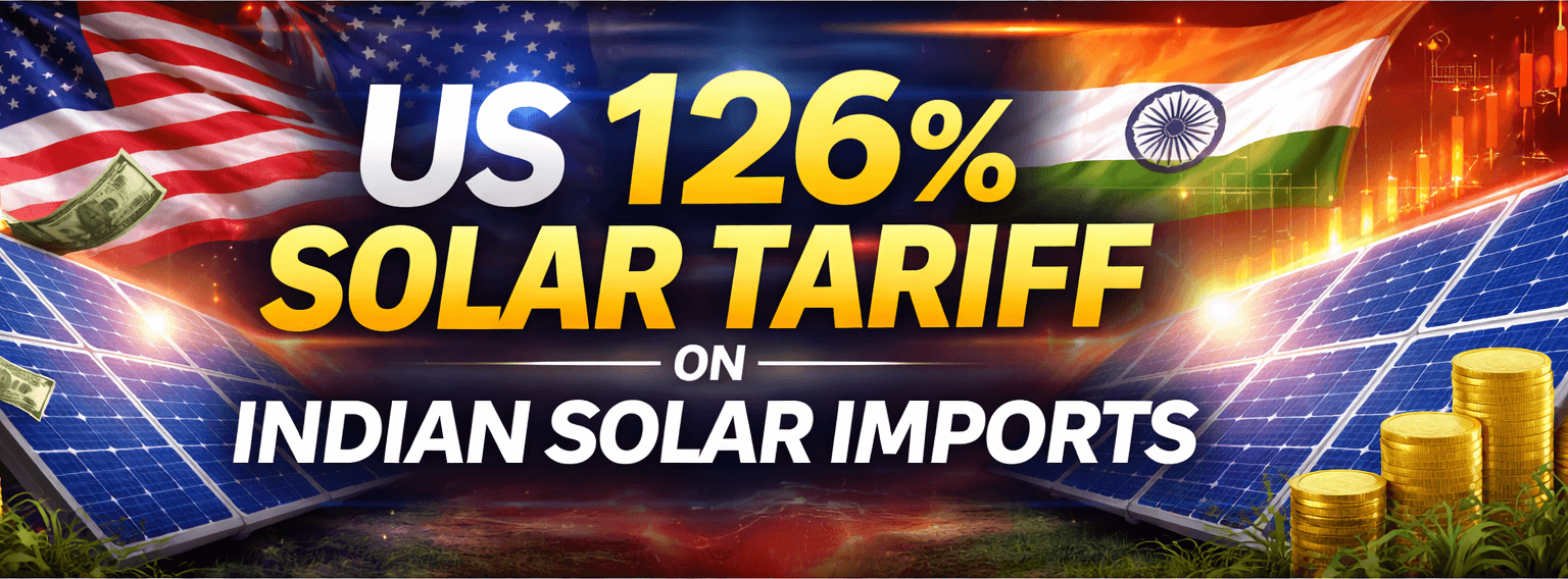 US 126% Solar Tariff on Indian Solar Imports